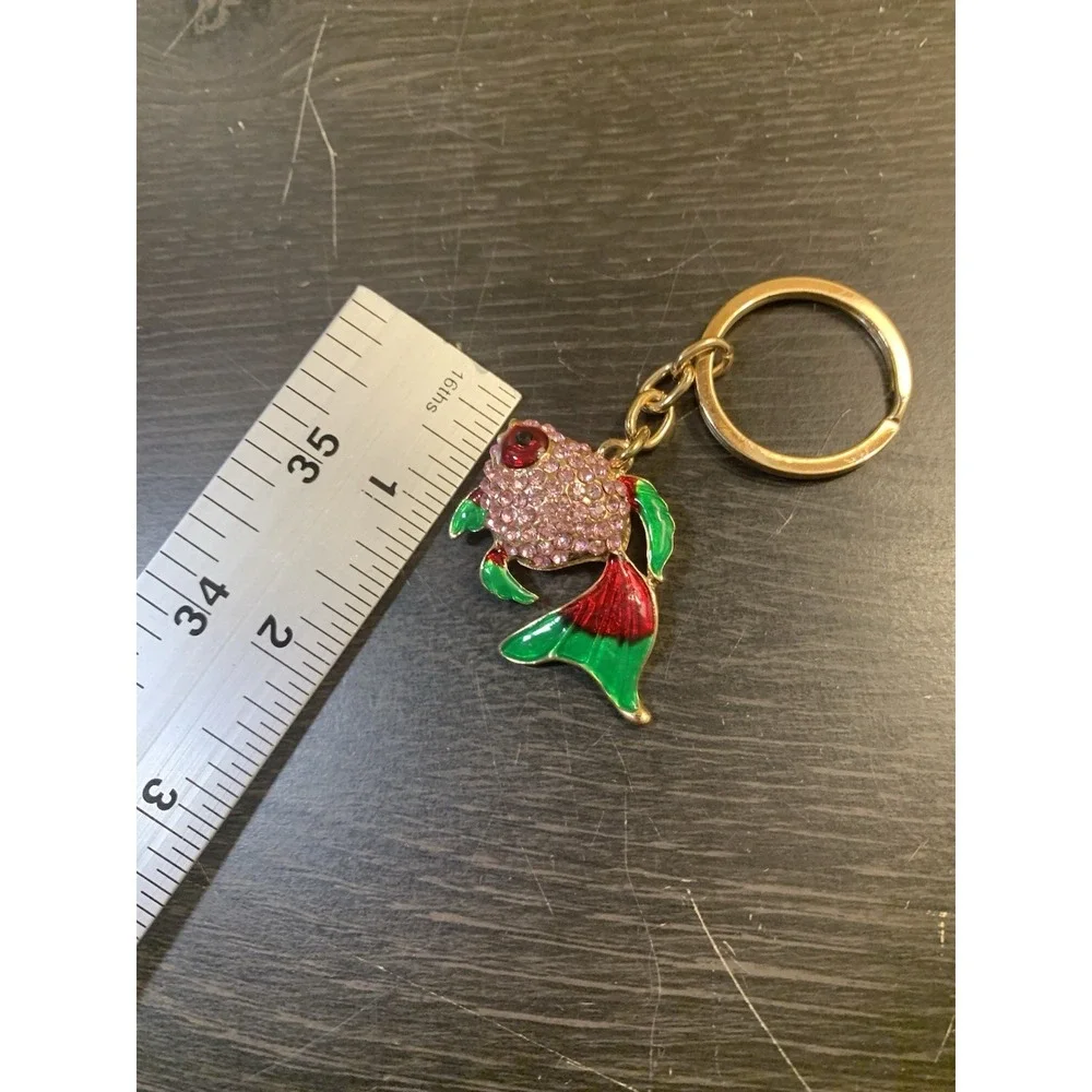 Bling Fish 3D Keychain Colorful‎ Pendant Charm for Purse Bag